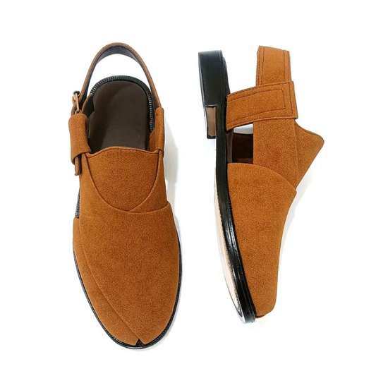Mustard Suede Peshawari Chappal!